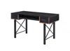 Homezia 47" Black Computer Desk With Two Drawers