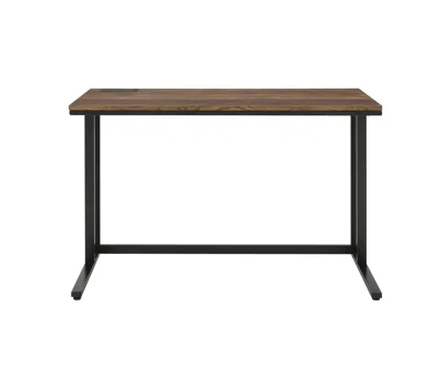 Homezia 47" Brown And Black Writing Desk