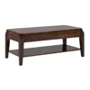 Homezia 47" Dark Brown Lift Top Coffee Table With Shelf