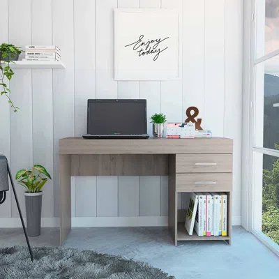Homezia 47" Light Gray Computer Desk In Neutral