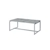 Homezia 47" Silver And Faux Concrete Pvc Veneer Rectangular Coffee Table