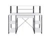 Homezia 47" White And Black Computer Desk