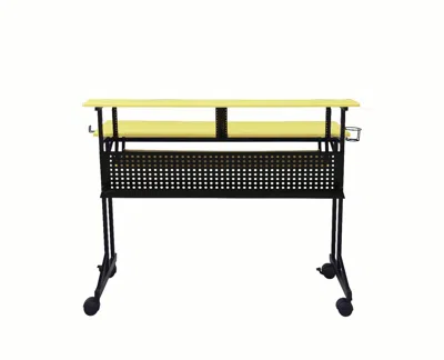 Homezia 47" Yellow And Black Computer Desk