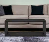 Homezia 48" Black Faux Wood Coffee Table With Shelf
