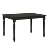Homezia 48" Black Solid Wood Dining Table