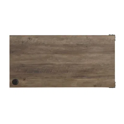 Homezia 48" Brown And Black L Shape Writing Desk