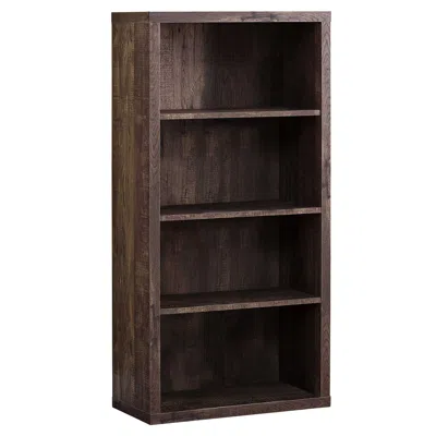 Homezia 48" Brown Wood Bookcase In Neutral