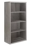 Homezia 48" Dark Taupe Wood Bookcase