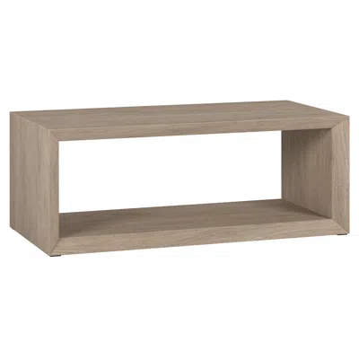 Homezia 48" Gray Coffee Table With Shelf