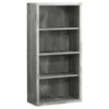 Homezia 48" Gray Wood Bookcase