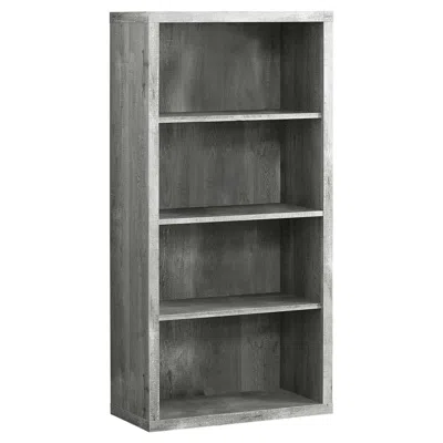 Homezia 48" Gray Wood Bookcase
