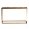 Homezia 48" Natural Reclaimed Wood And Metal Frame Console Table