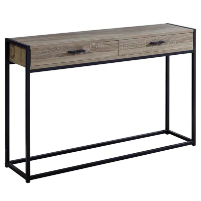 Homezia 48" Taupe And Black Frame Console Table