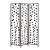 Homezia 48 X 1 X 71 Gray And Bronze Metal Falling Blooms Screen