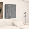Homezia 48" X 32" Gray And White Aerial New York Map Canvas Wall Art