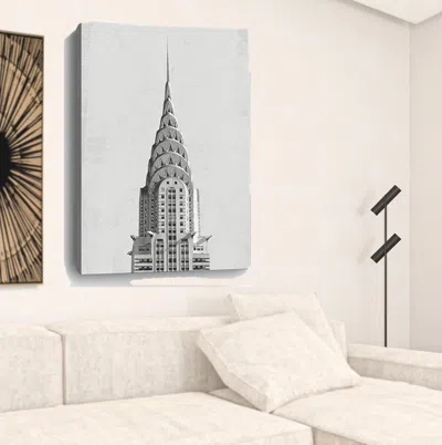 Homezia 48" X 32" Vintage Nyc Canvas Wall Art In White