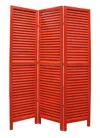 Homezia 48 X 67 Red Wood Shutter -screen
