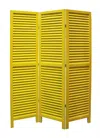 Homezia 48 X 67 Yellow Wood Shutter - Screen