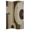 Homezia 48" X 72" Multi Color Wood Canvas 3 Panel Screen