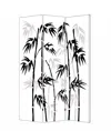 Homezia 48 X 72 Multi Color Wood Canvas Bamboo Leaf Screen