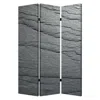 Homezia 48" X 72" Multi Color Wood Canvas Black Slate Screen