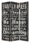 Homezia 48 X 72 Multi Color Wood Canvas Family Rule Screen