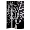 Homezia 48" X 72" Multi Color Wood Canvas Tranquillity Screen