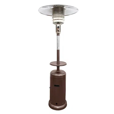 Homezia 48000 Btu Bronze Steel Propane Cylindrical Pole Standing Patio Heater In Brown
