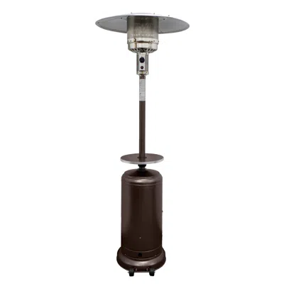 Homezia 48000 Btu Bronze Steel Propane Cylindrical Pole Standing Patio Heater In Brown