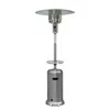 Homezia 48000 Btu Silver Steel Propane Cylindrical Pole Standing Patio Heater