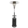 Homezia 48000 Btu Silver Steel Propane Cylindrical Pole Standing Patio Heater
