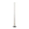 Homezia 49" Steel Led Column Floor Lamp With Clear Drum Shade