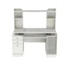 Homezia 49" White Computer Desk With Three Drawers
