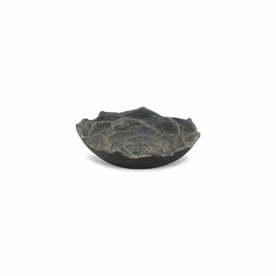 Homezia 5" Black Novelty Metal Handmade Tray In Multi