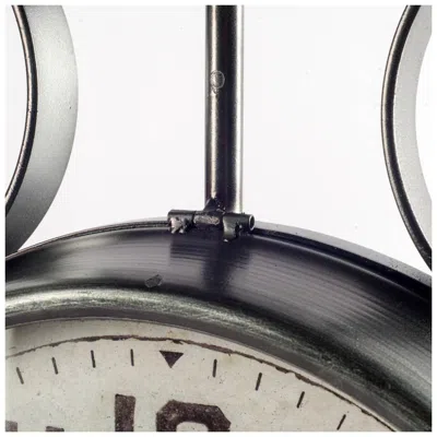 Homezia 5" Circle Black Glass Analog Wall Clock