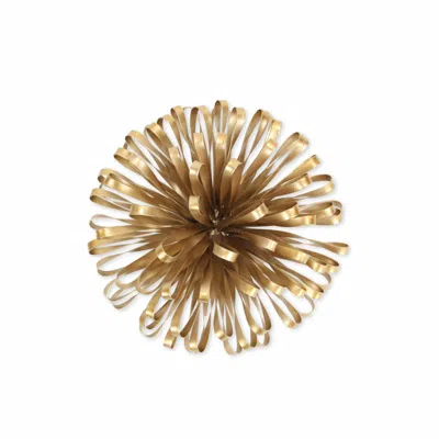 Homezia 5" Gold Metal Abstract Hand Painted Sculpture