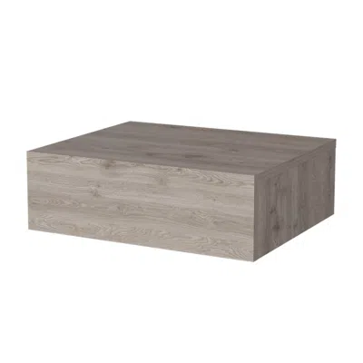 Homezia 5" Gray One Drawer Faux Wood Floating Nightstand In Black