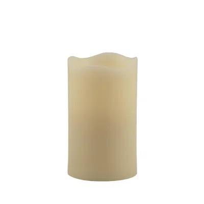 Homezia 5" Ivory Flameless Pillar Candle