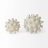 Homezia 5" Ivory Knobby Nubs Resin Sphere