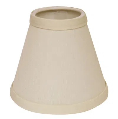 Homezia 5" Ivory Set Of 6 Chandelier No Slub Lampshades In White