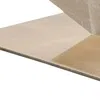 Homezia 5" Optical Glass Cube And Gold Sculpture