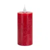 Homezia 5" Red Flameless Pillar Candle