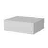 Homezia 5" White One Drawer Faux Wood Floating Nightstand