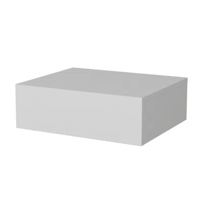Homezia 5" White One Drawer Faux Wood Floating Nightstand