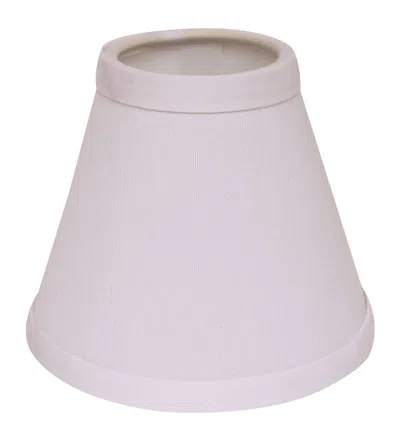 Homezia 5" White Set Of 6 Chandelier No Slub Lampshades In Gold