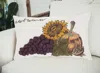 Homezia 5" X 12" Yellow And White Thanksgiving Pumpkin And Sunflowers Cotton Throw Pillow