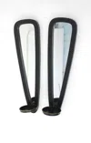 Homezia 5 X 5.75 X 20.5 Black Wooden - Candle Holder Sconce Set