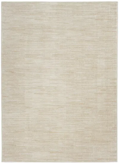 Homezia 5' X 7' Ivory And Beige Non Skid Indoor Outdoor Area Rug In Neutral