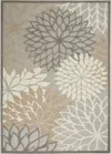 Homezia 5' X 8' Gray And Ivory Indoor Outdoor Area Rug