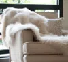 Homezia 50" X 60" Royal White Long Hair Faux Fur Throw